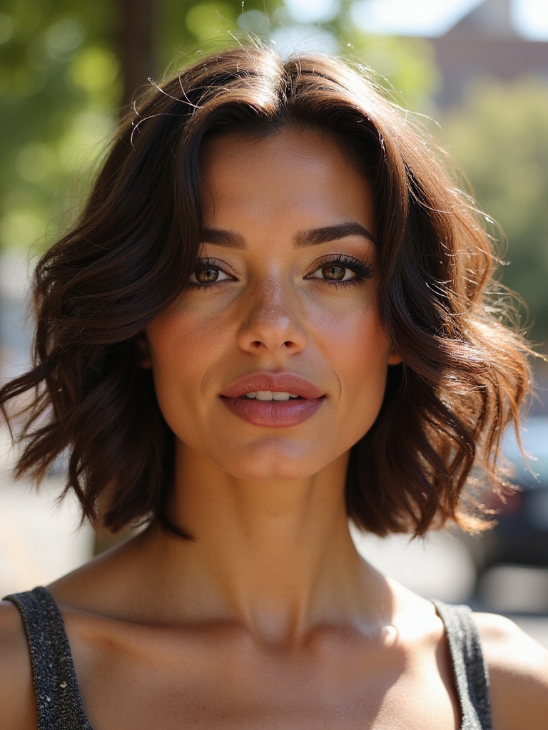 Curly-wave bob