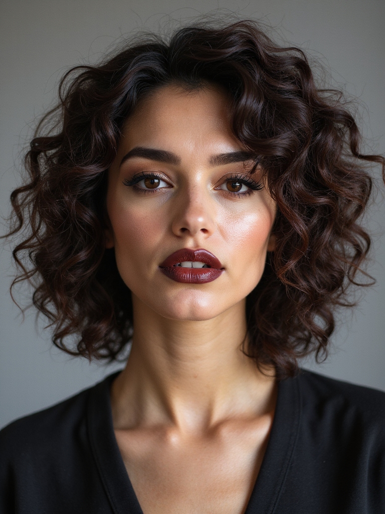 curly wolf cut ringlets