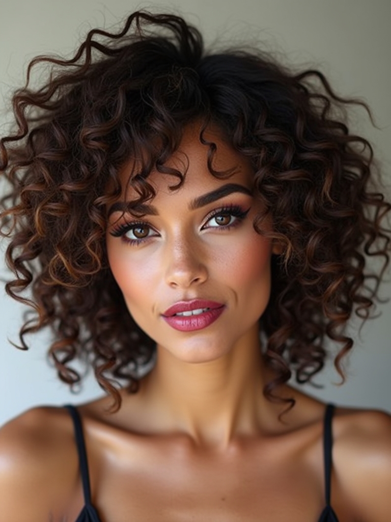 curly wolf cut technique