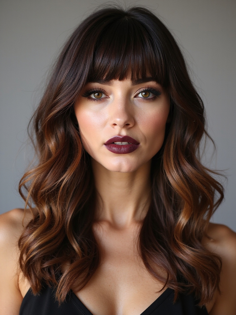 curtain bangs long hair transformations