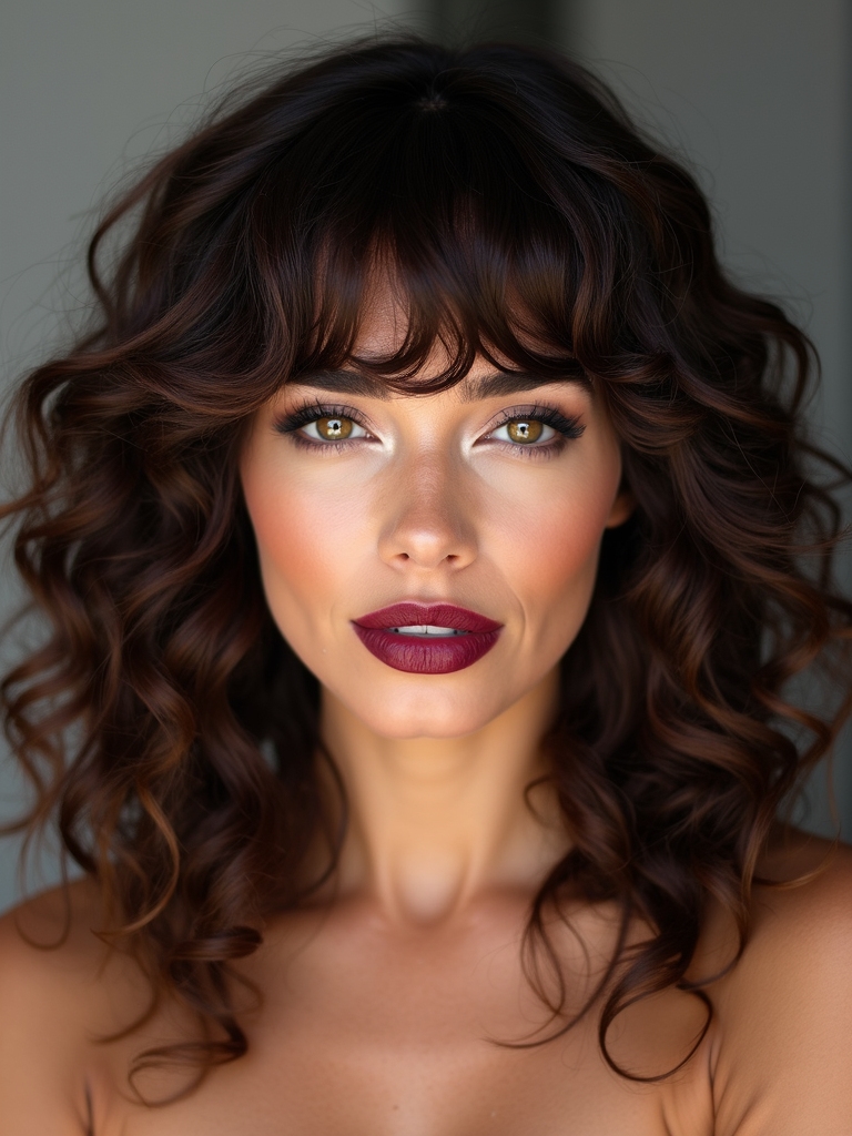 curtain bangs tailored for curls