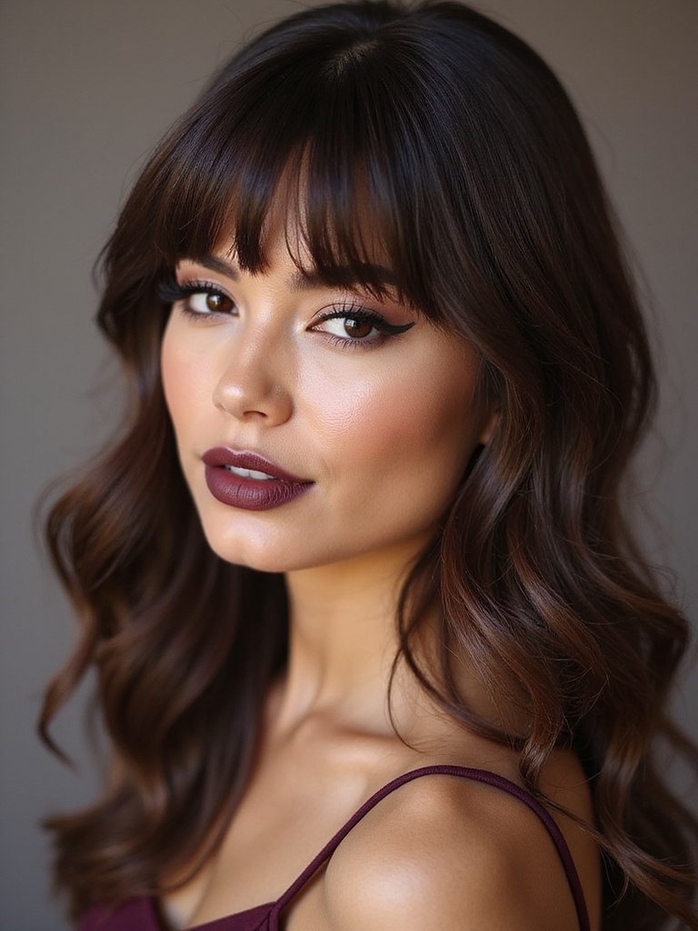 curtain bangs with sidepart