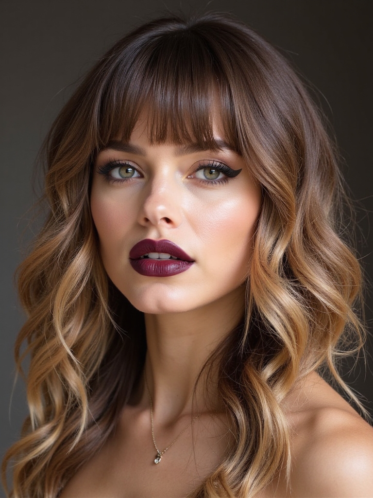 curtain bangs with soft layers