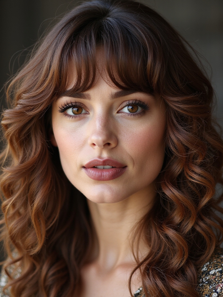 curtain curly bangs balance