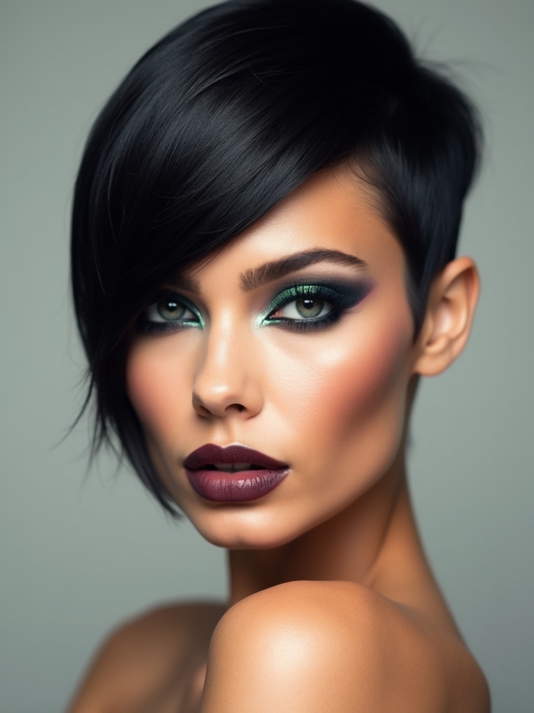 cute bold asymmetrical pixie