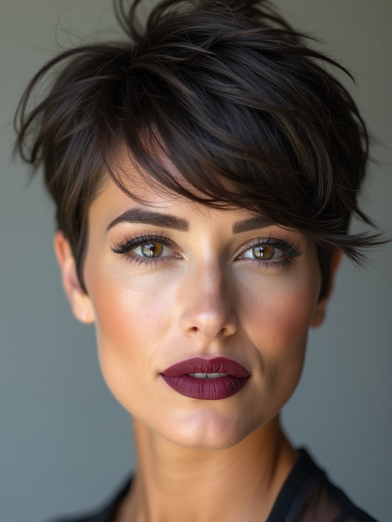 debulked textured pixie silhouette