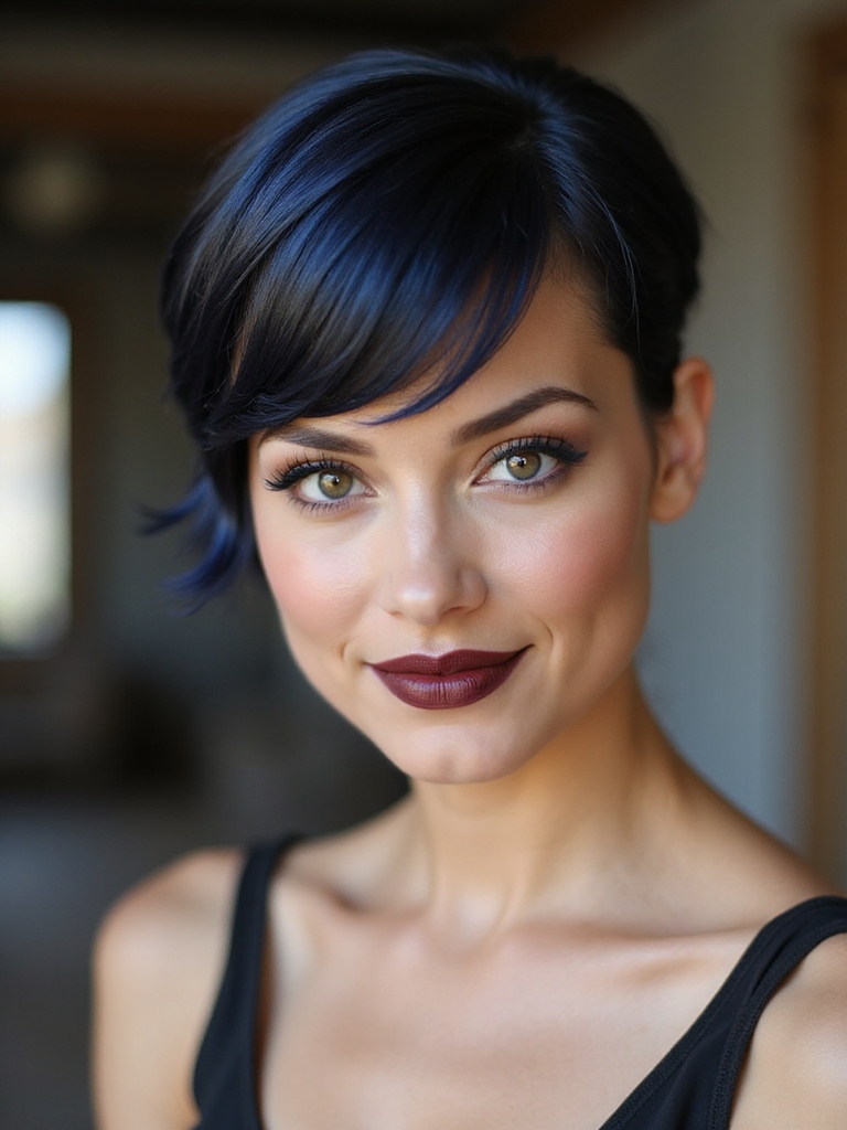 deep side part sculpted swoop