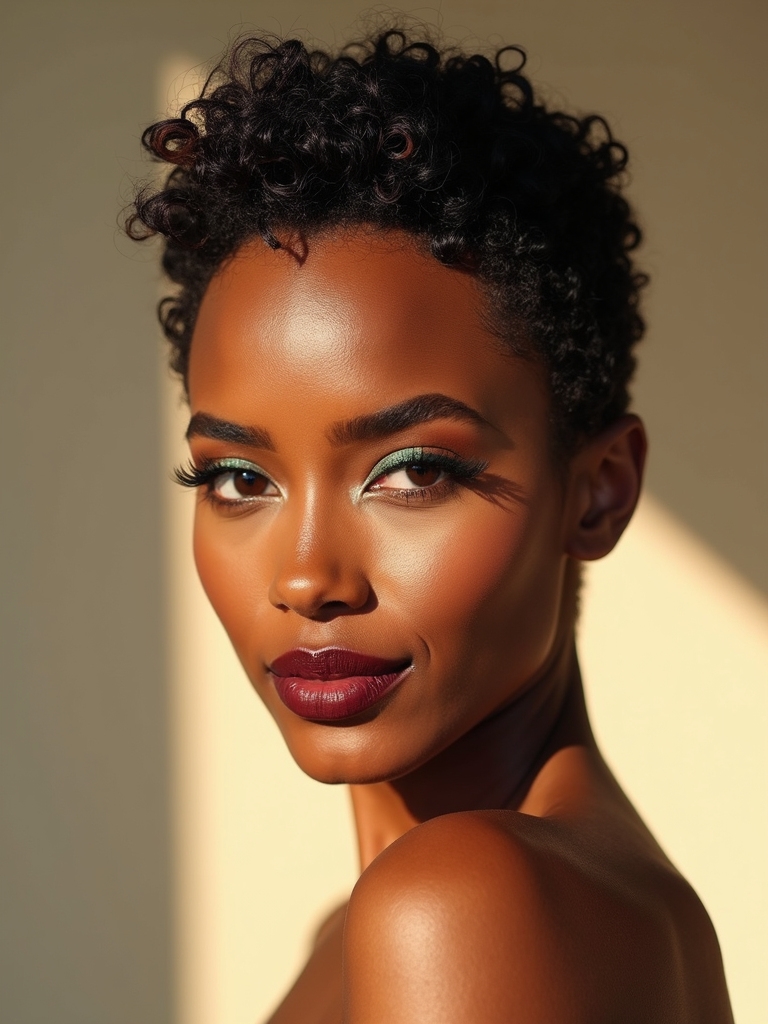 defined curly pixie style