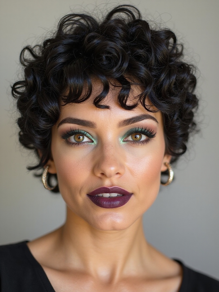 defined springy textured pixie