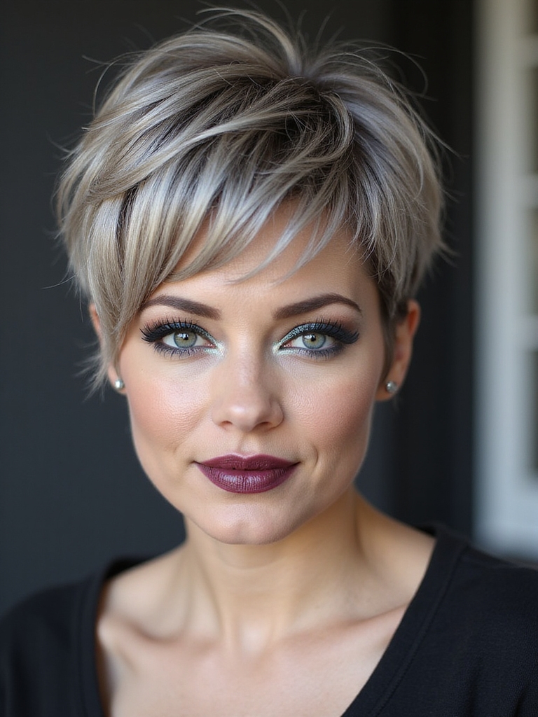 Shag pixie hair density