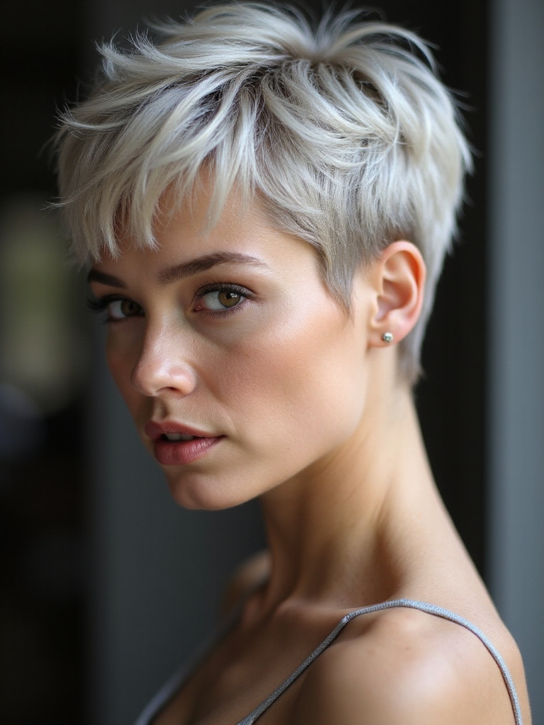 Shag pixie styling