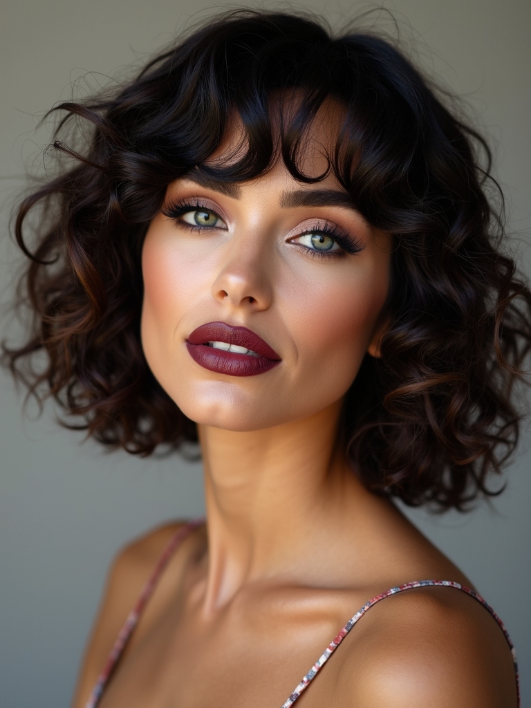 dry cut curly bangs care