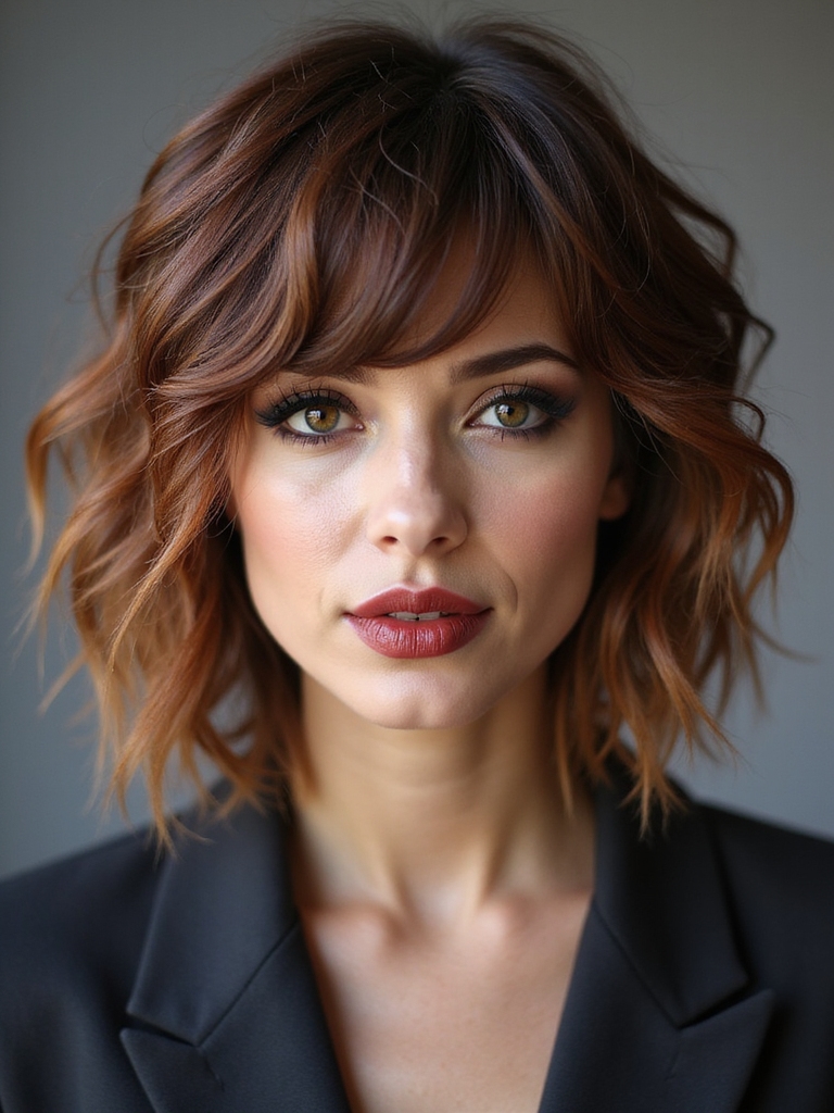 edgy layered mullet inspired haircut