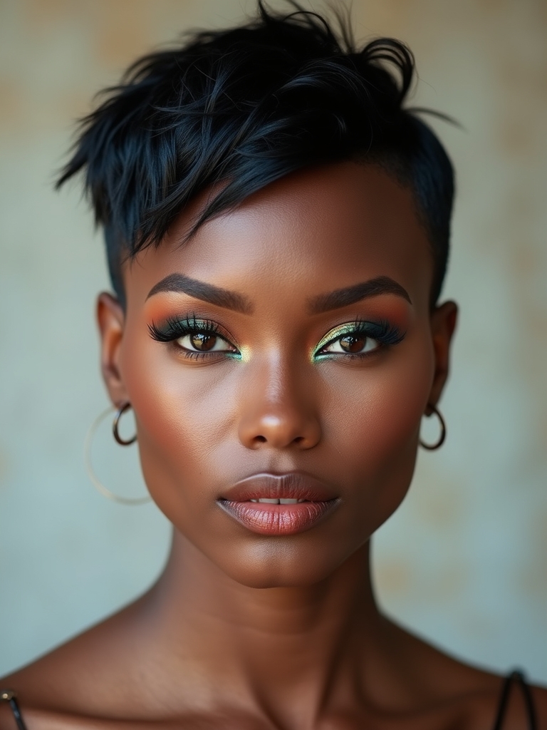 edgy sculpted pixie undercut