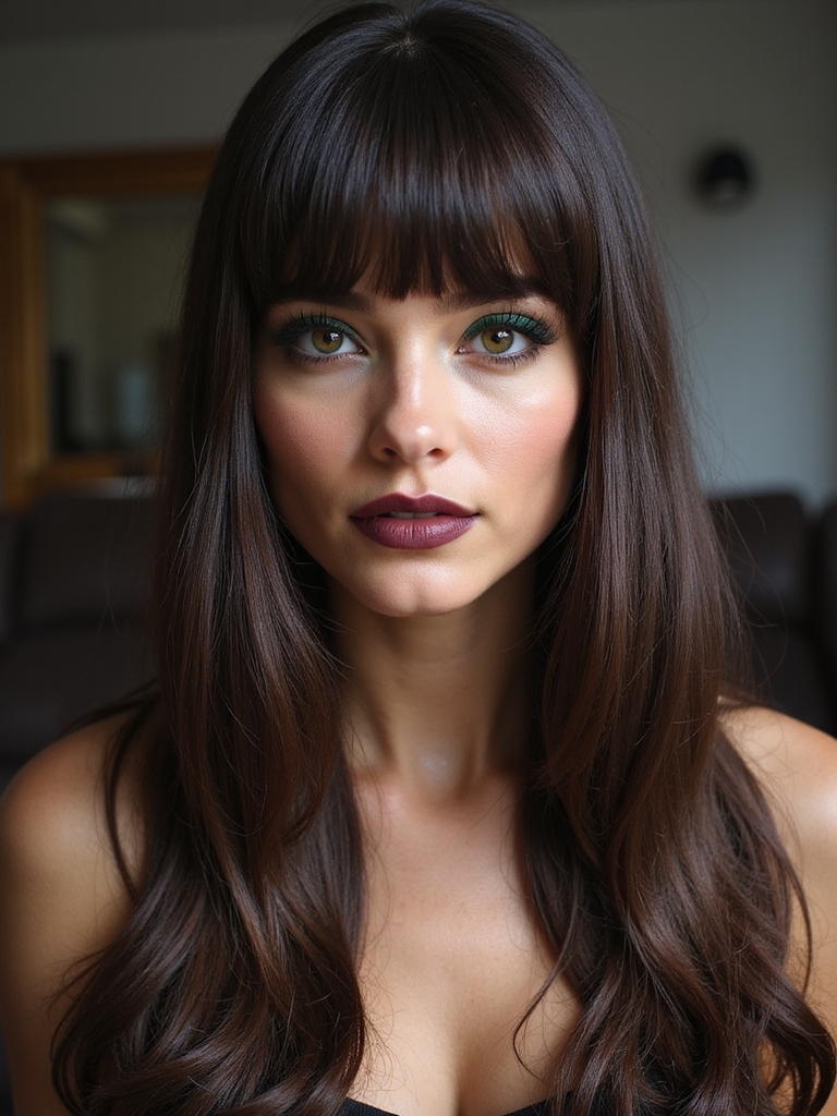 effortless face framing curtain bangs