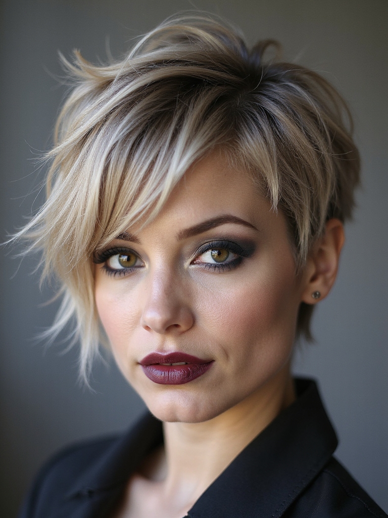 A spiky pixie with tousled bedhead spikes