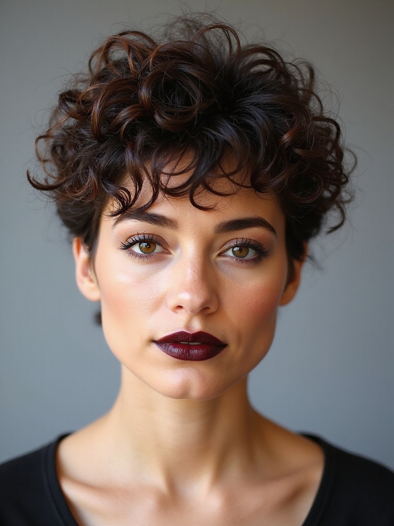 effortless tousled curly shag