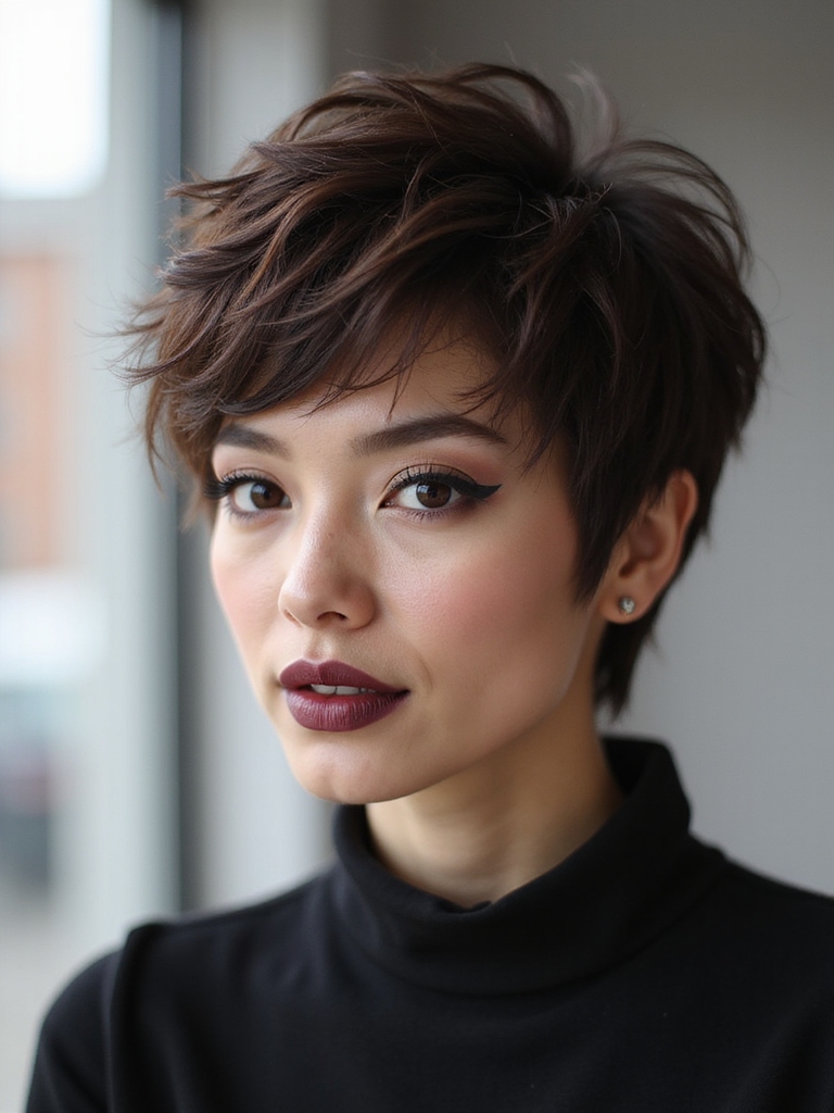 effortless tousled textured pixie