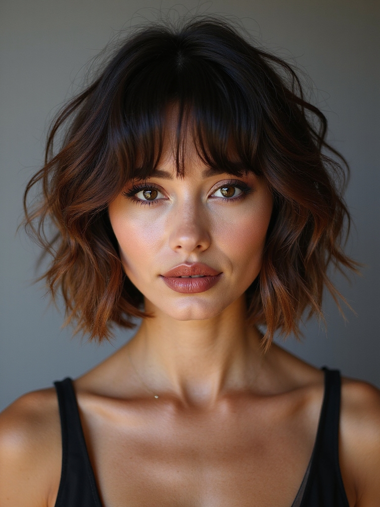 effortless wavy wolf cut