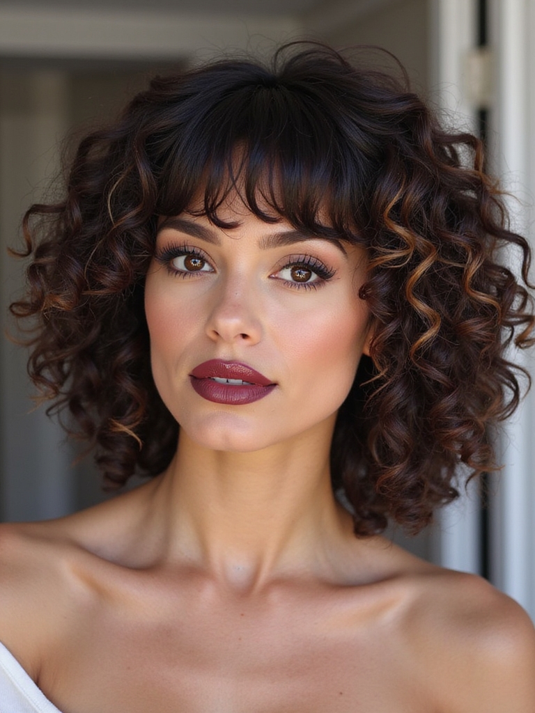 embrace natural curly bangs