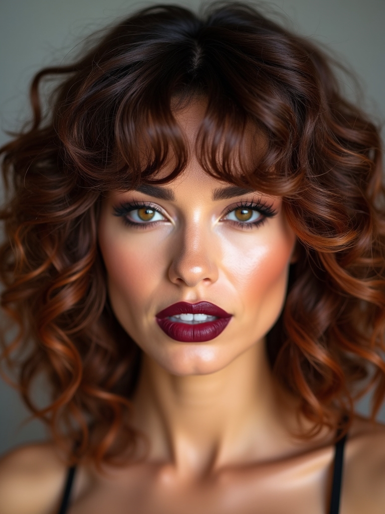 embracing curly bangs and texture