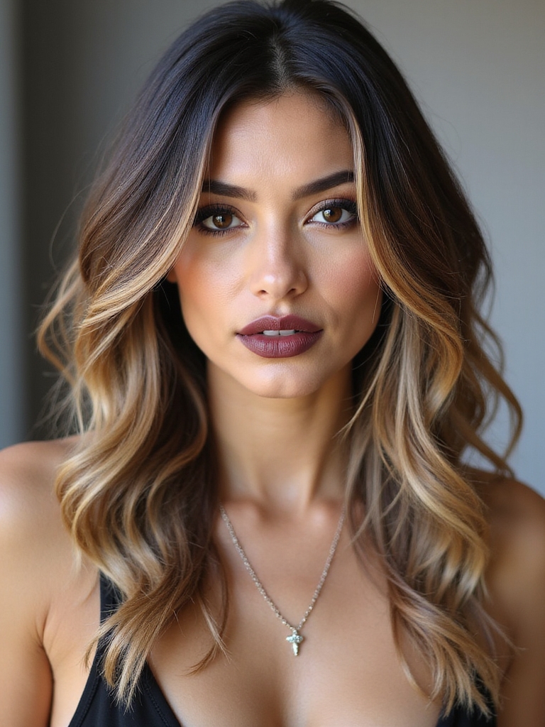 feathered balayage for dimension