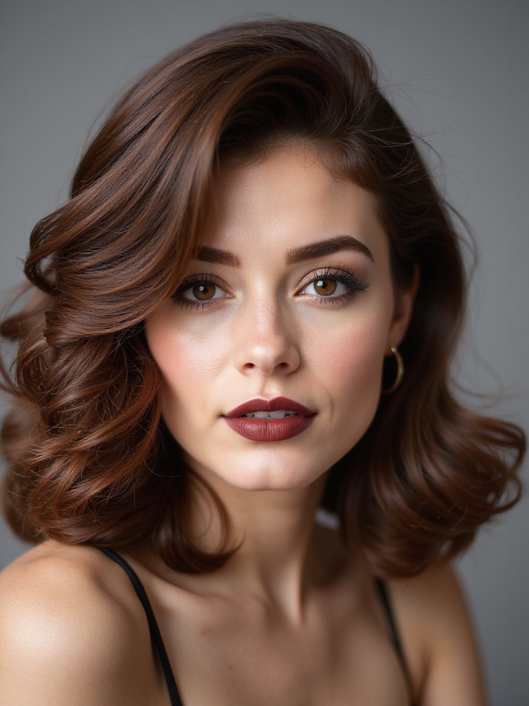 feathered crowned voluminous shag