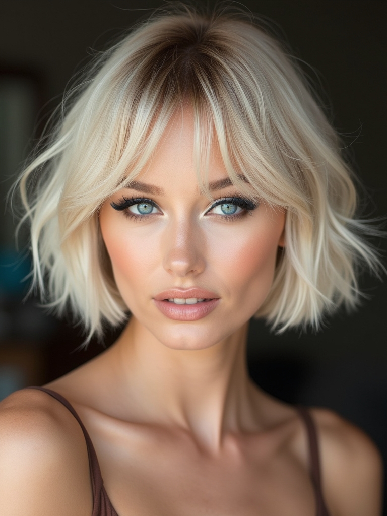 feathered layered shag haircut