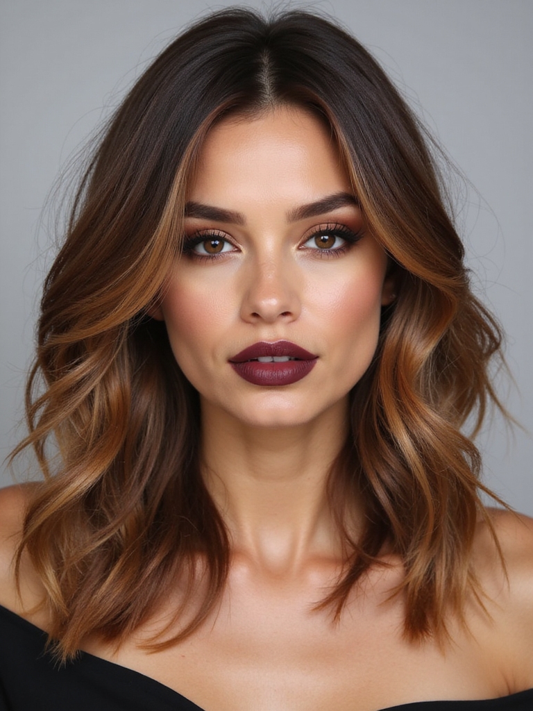 feathered lob with caramel