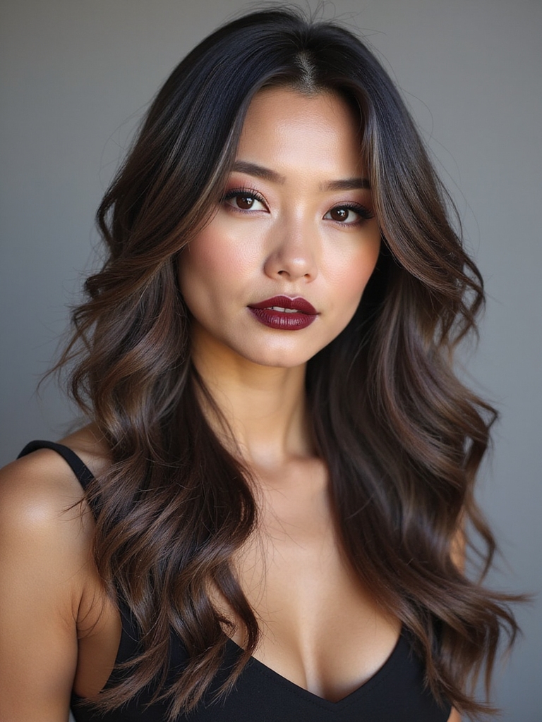 feathered long wolf cut