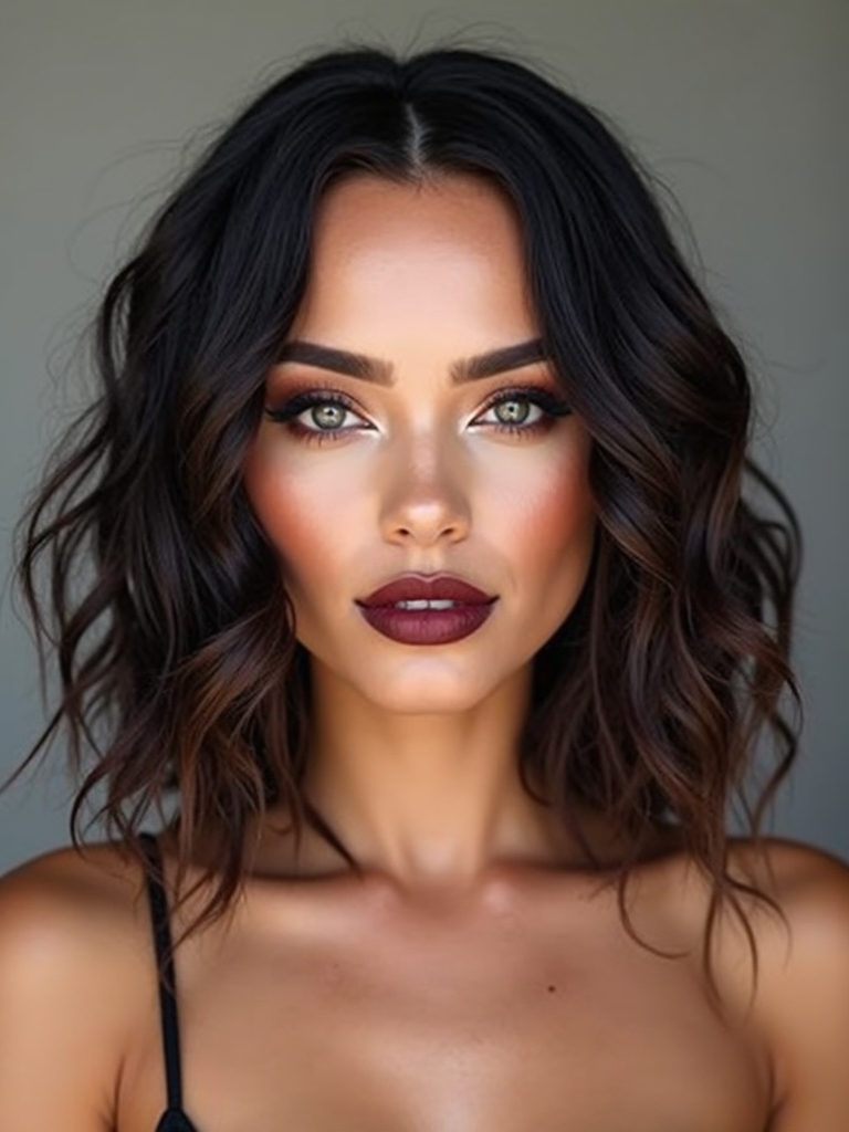 feathered low maintenance boho bob