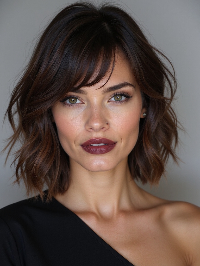 A classic medium shag with feathered ends