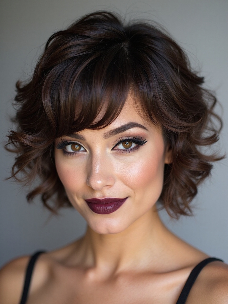 Shag curly pixie