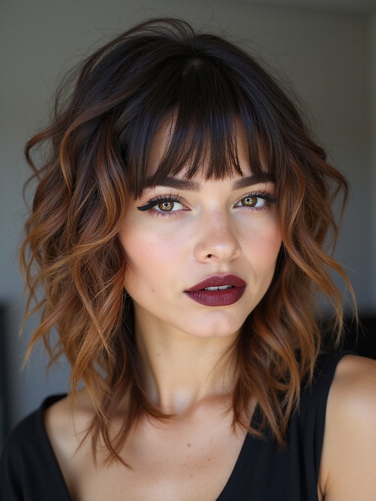 feathered soft mullet midlength