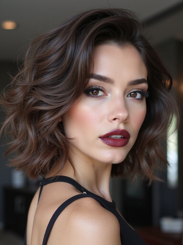 feathered tousled wolf cut