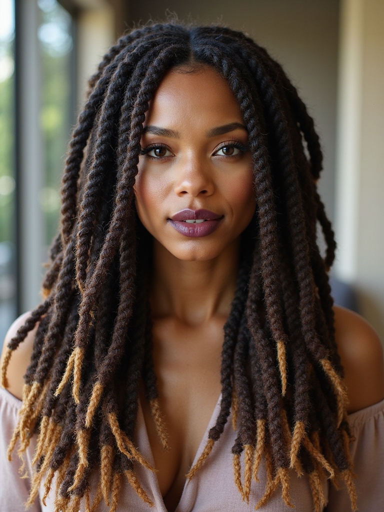 Springy butterfly crochet locs with featherlight volume