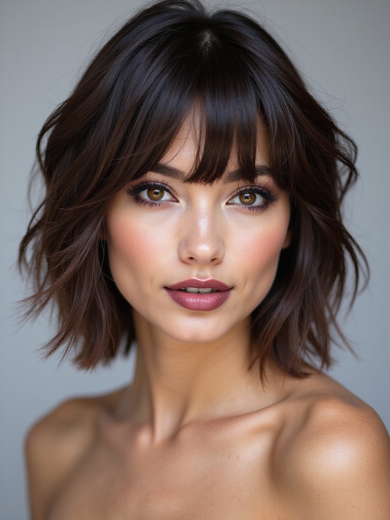 A razor-cut medium shag for fine hair