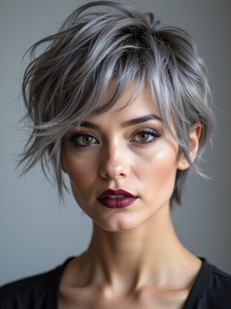 Textured wolf cut
