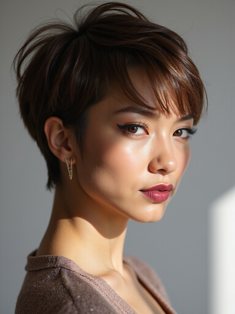 Grow-out plan round face pixie