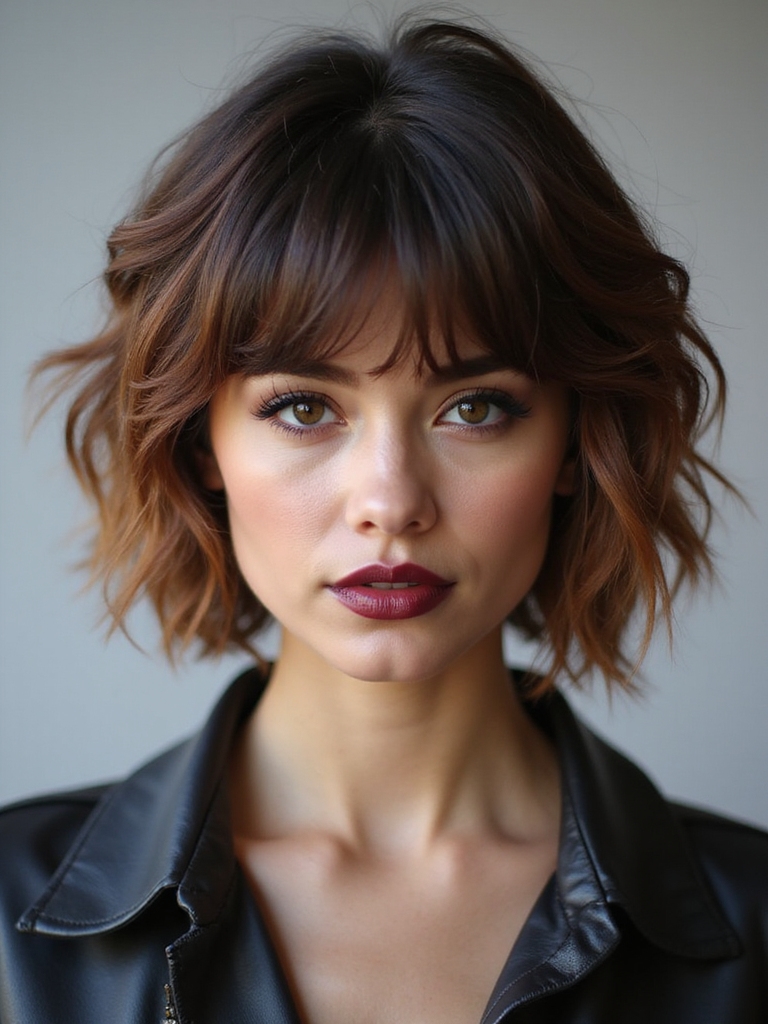 flattering wolf cuts by face shape