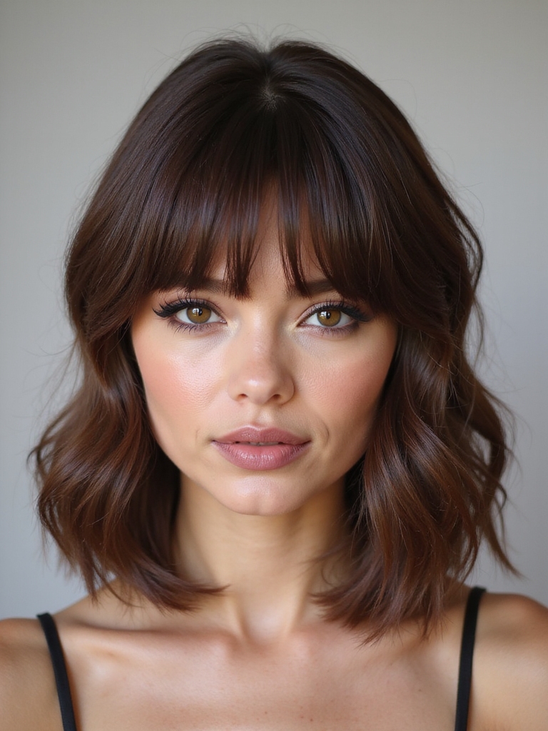 Face shapes curtain fringe medium