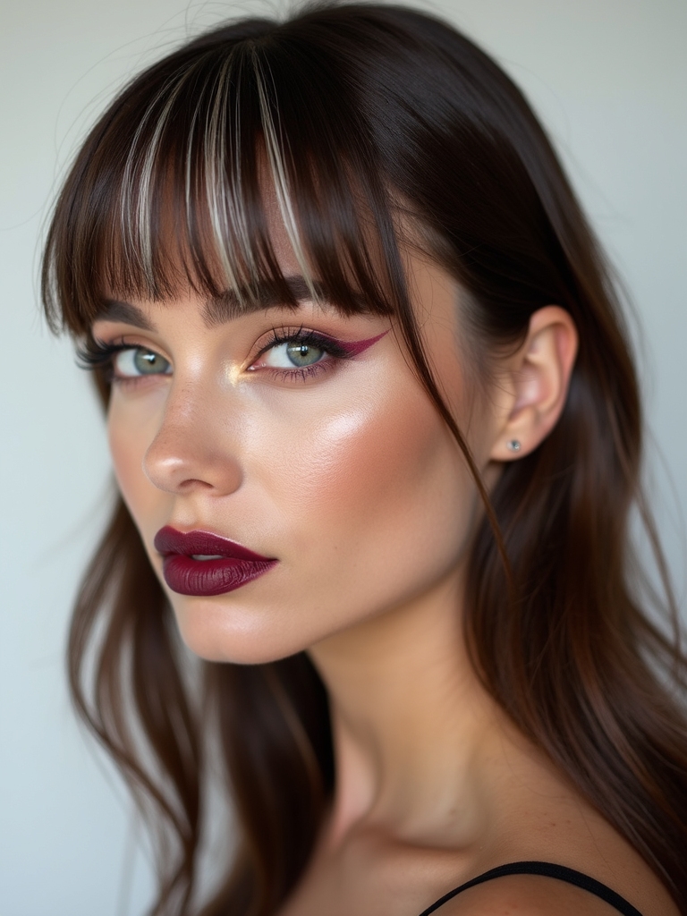 fringe highlighted face contouring color