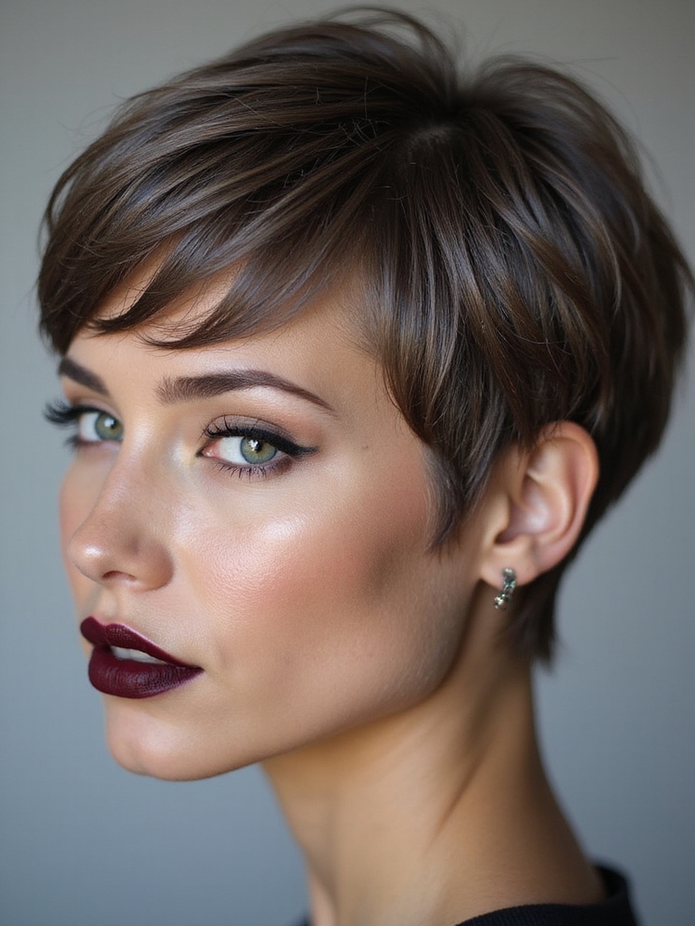 fringed arc accentuating cheekbones