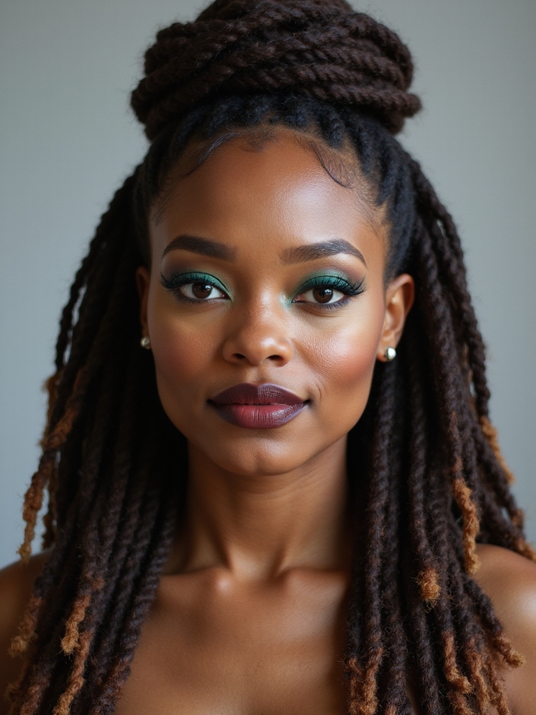 loc journey from starter coils to long mature locs on a natural hair wearer