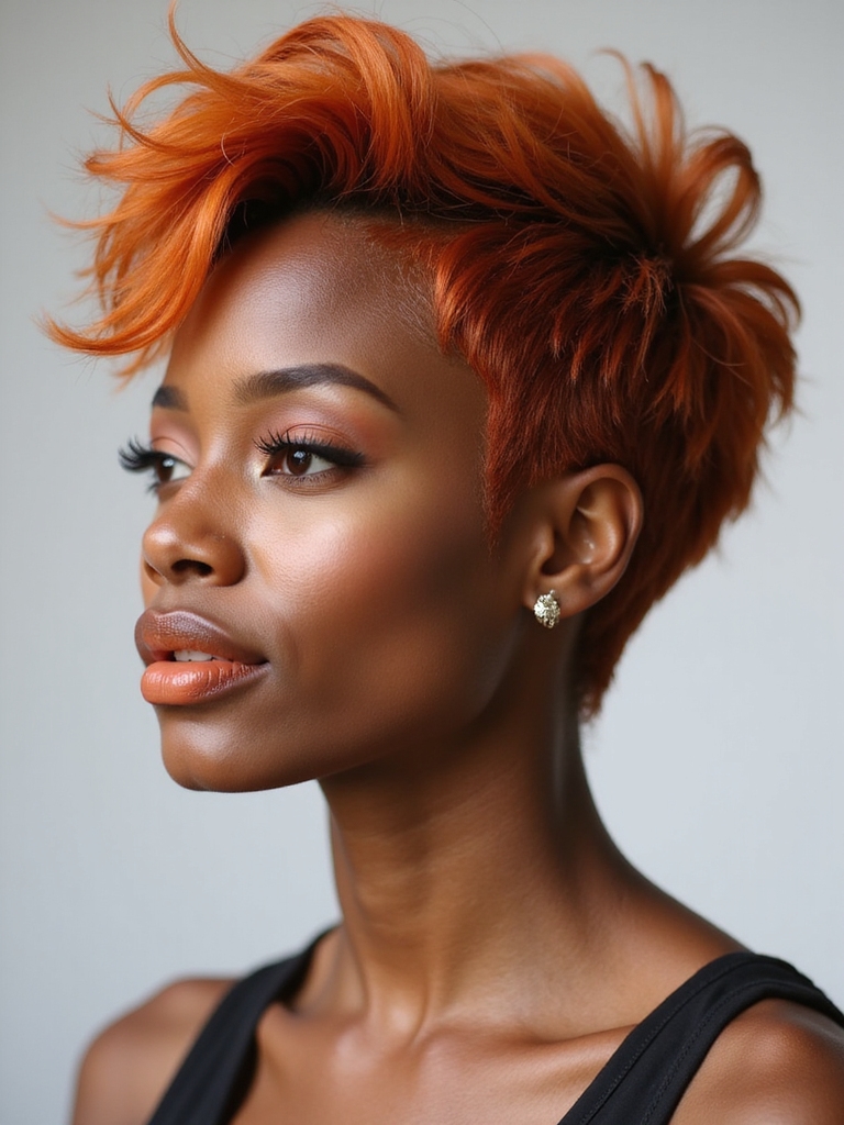 ginger pixie mullet silhouette