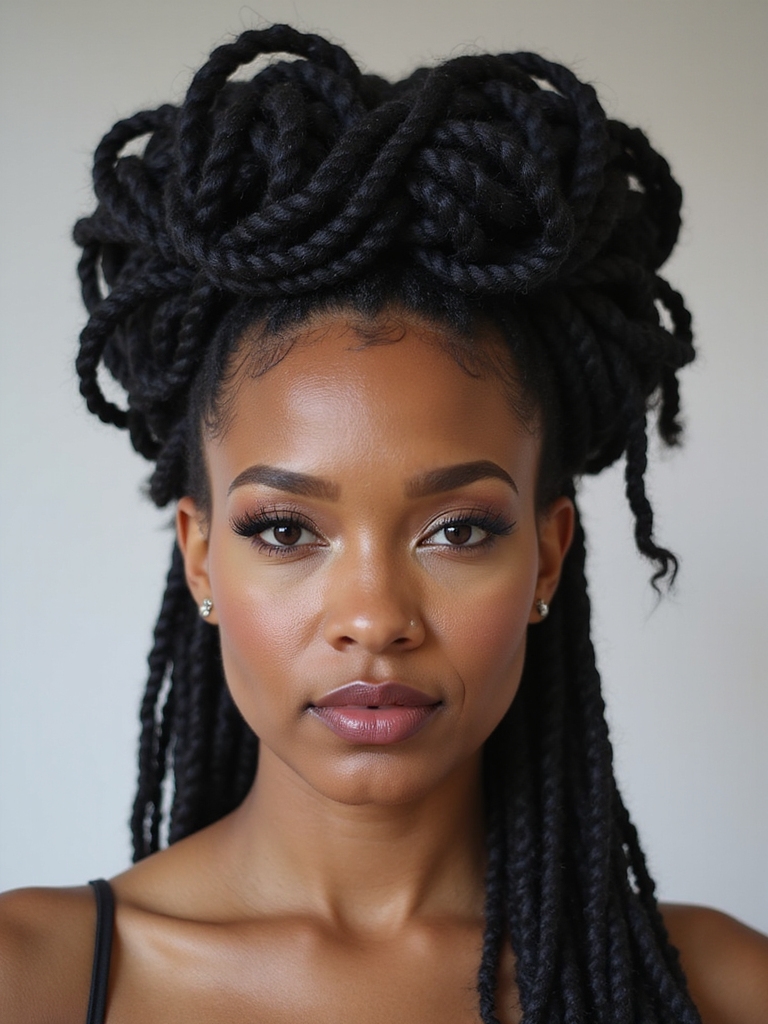 graceful modern locs updos