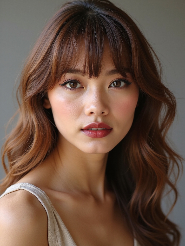 grown out boho textured bangs