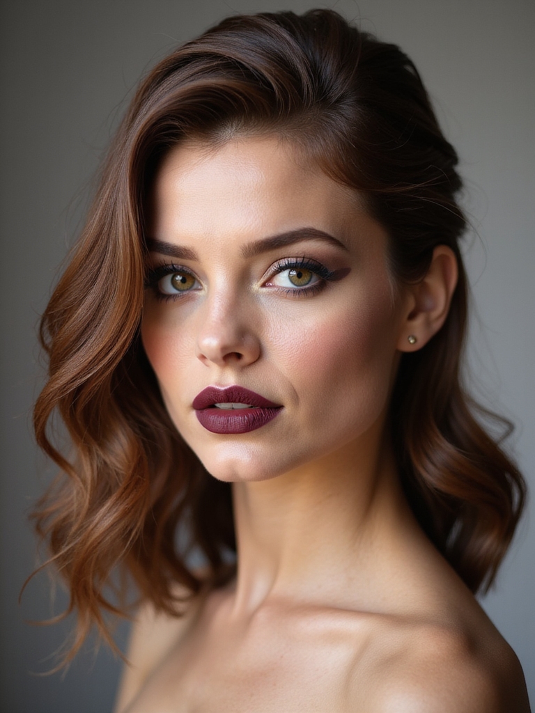 half up teased seamless layers