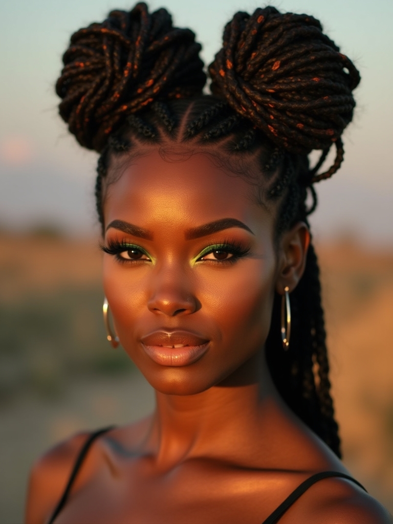 high sculpted loc updos