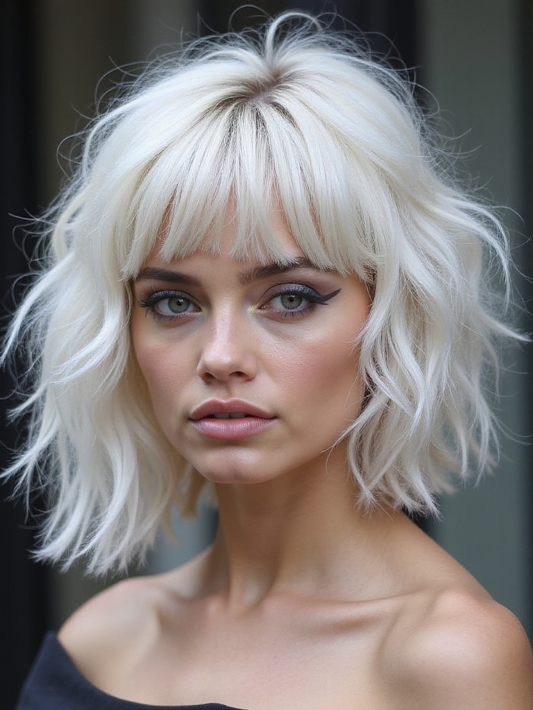 icy shaggy mullet blend